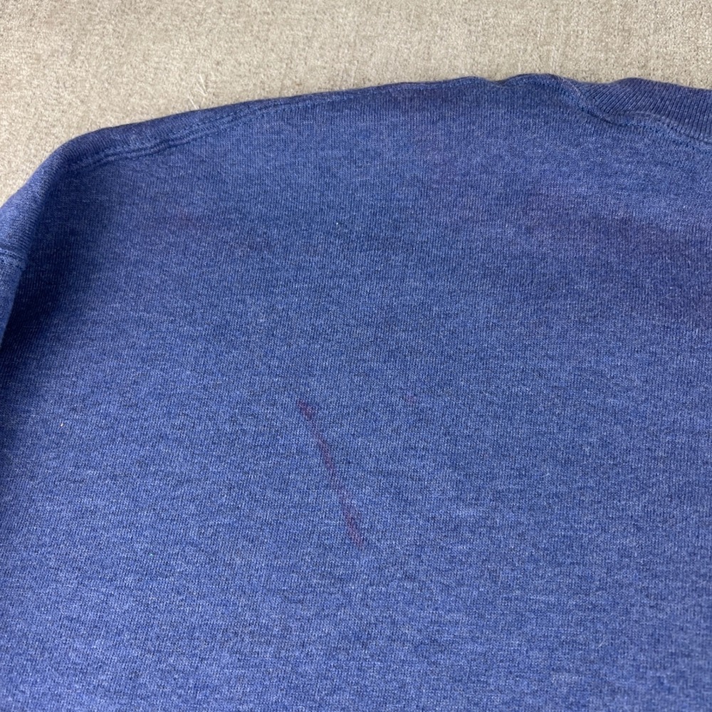 Y2K Russell Athletic Sweatshirt Mens XXXL Blue V-Stitch Pullover Gym Crewneck - Picture 8 of 8